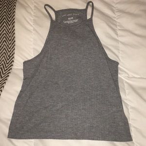 Grey Aeropostale high neck cropped tank